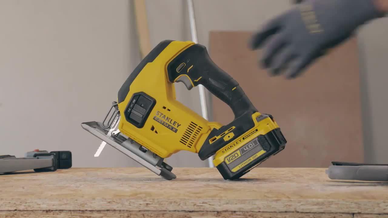 Video of stanley-fatmax-18v-stanley-fatmax-v20-cordless-jigsaw-tool-only-sfmcs600b-xj