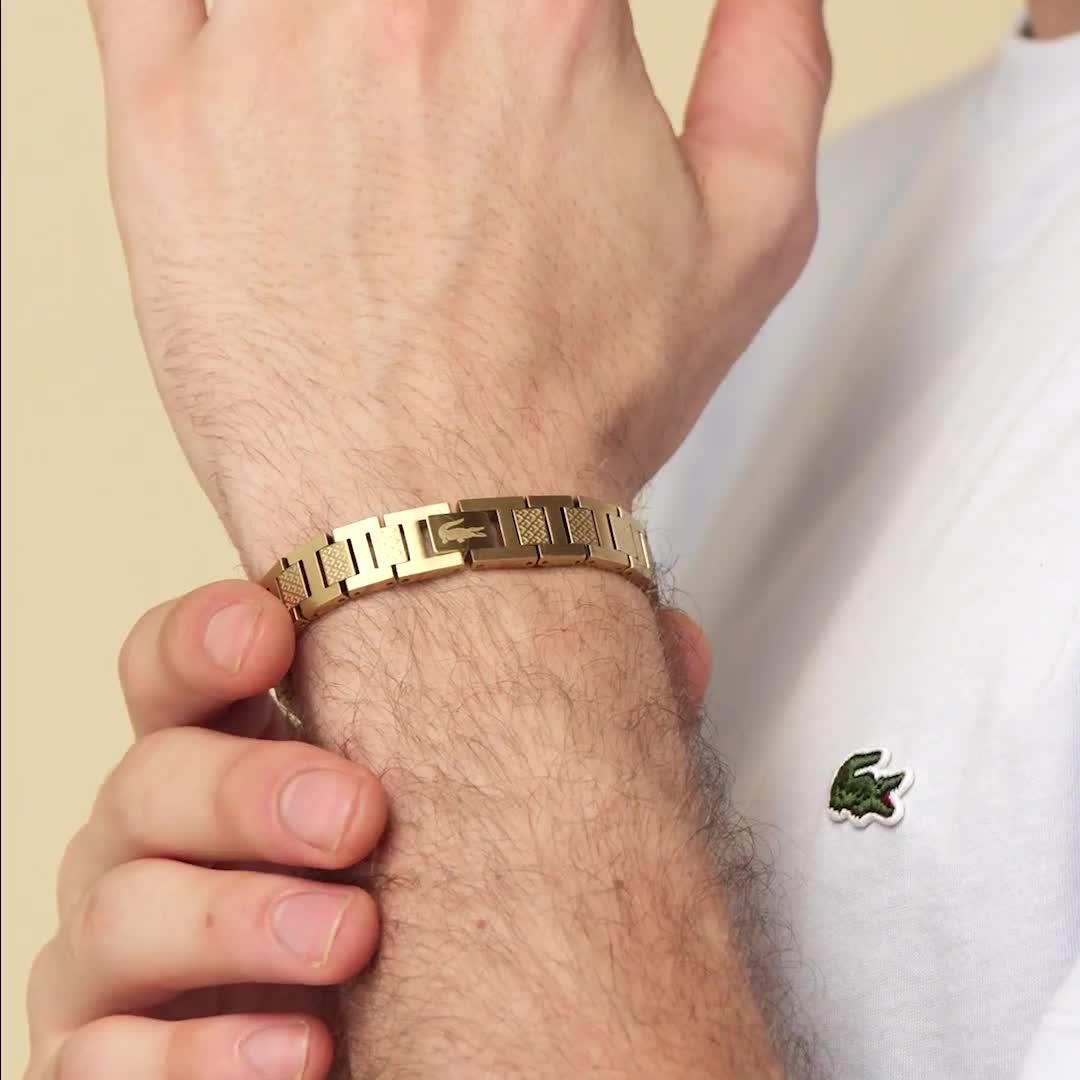 Video of lacoste-metropole-mens-bracelet-gold