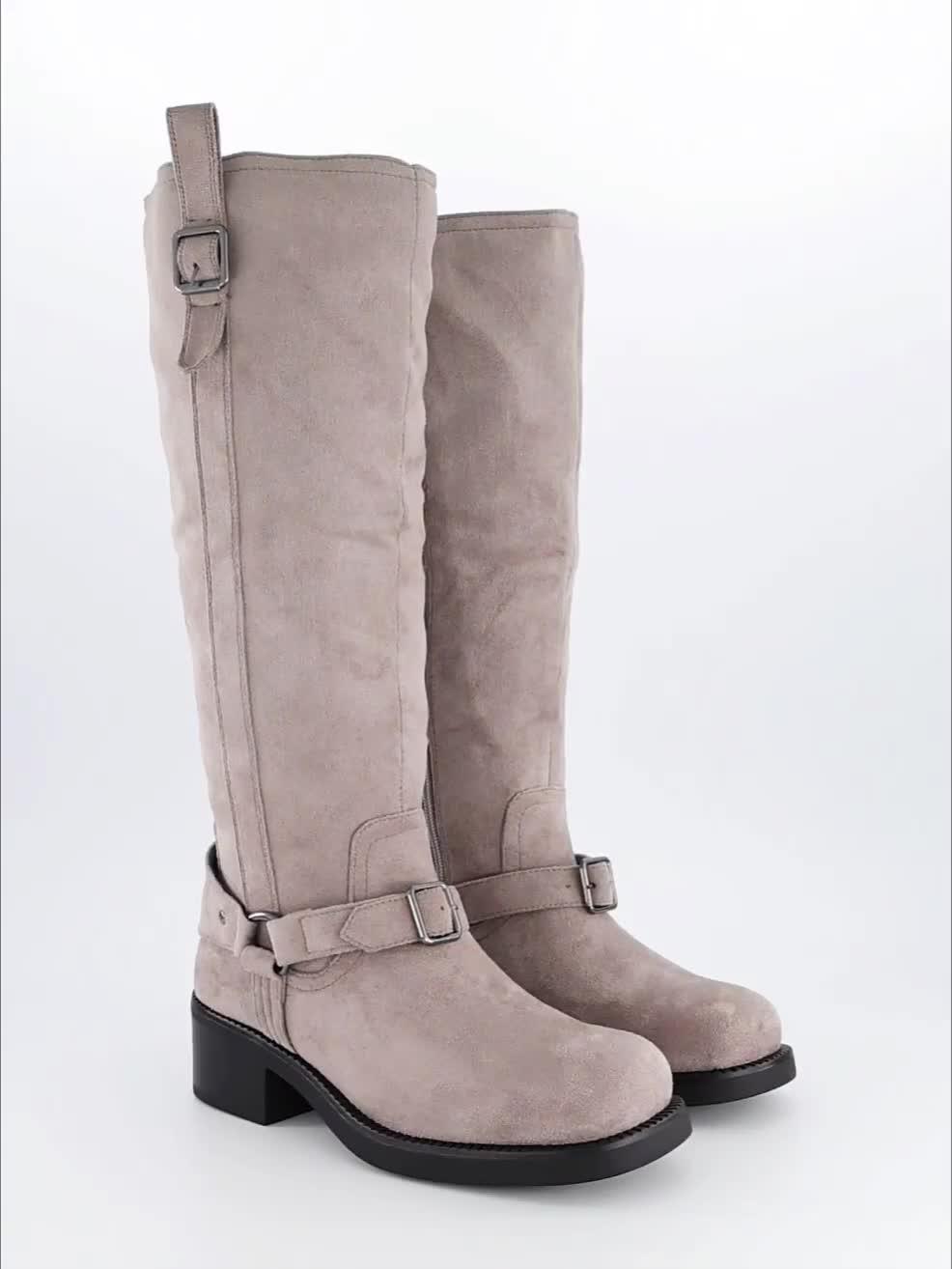 Image thumbnail 6 of 6 of The Very Collection Wide Fit With Wider Fitting Calf Knee Boot - Grey