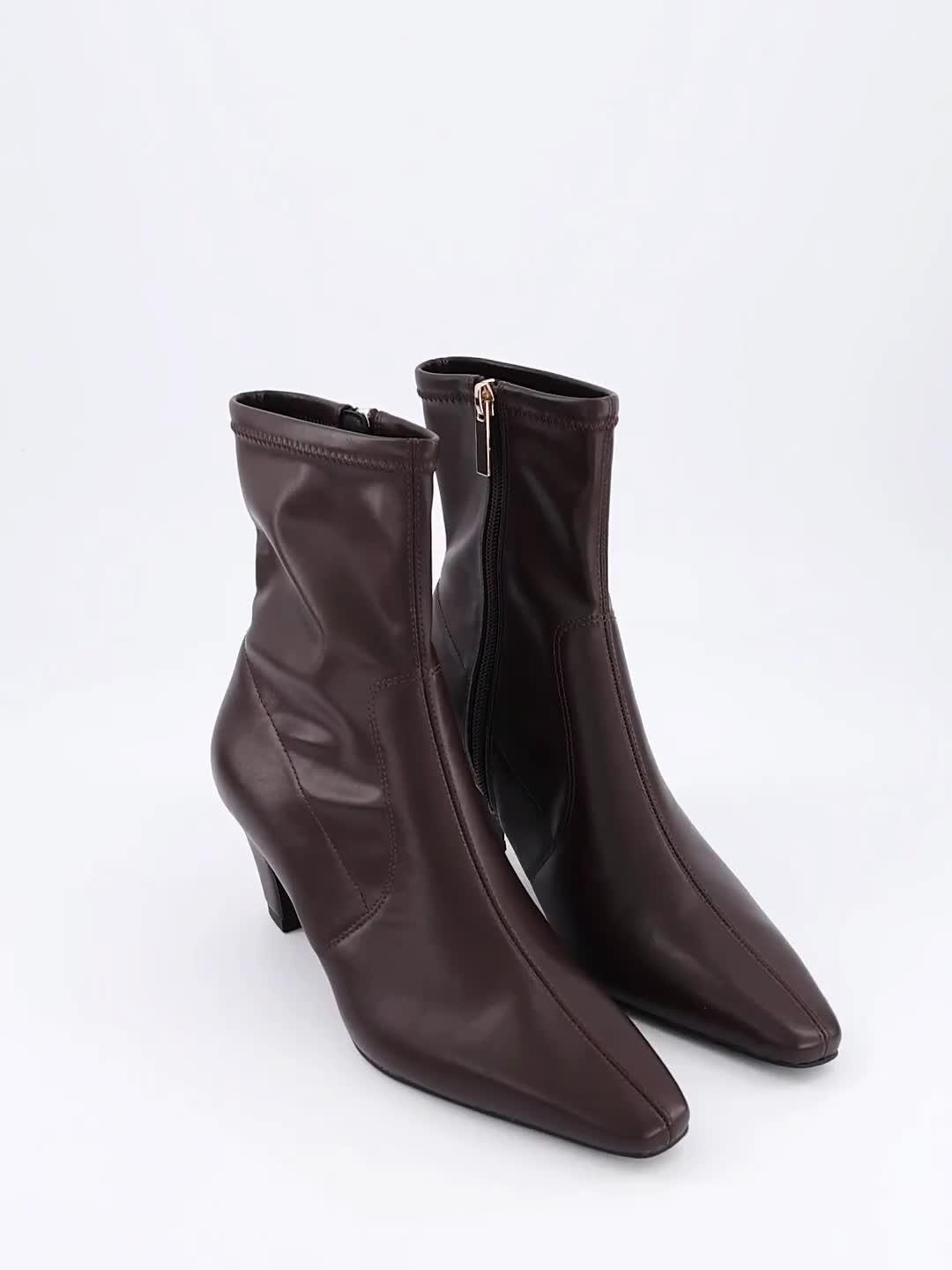 Image thumbnail 7 of 7 of The Very Collection Chiselle Toe Sock Boot - Brown