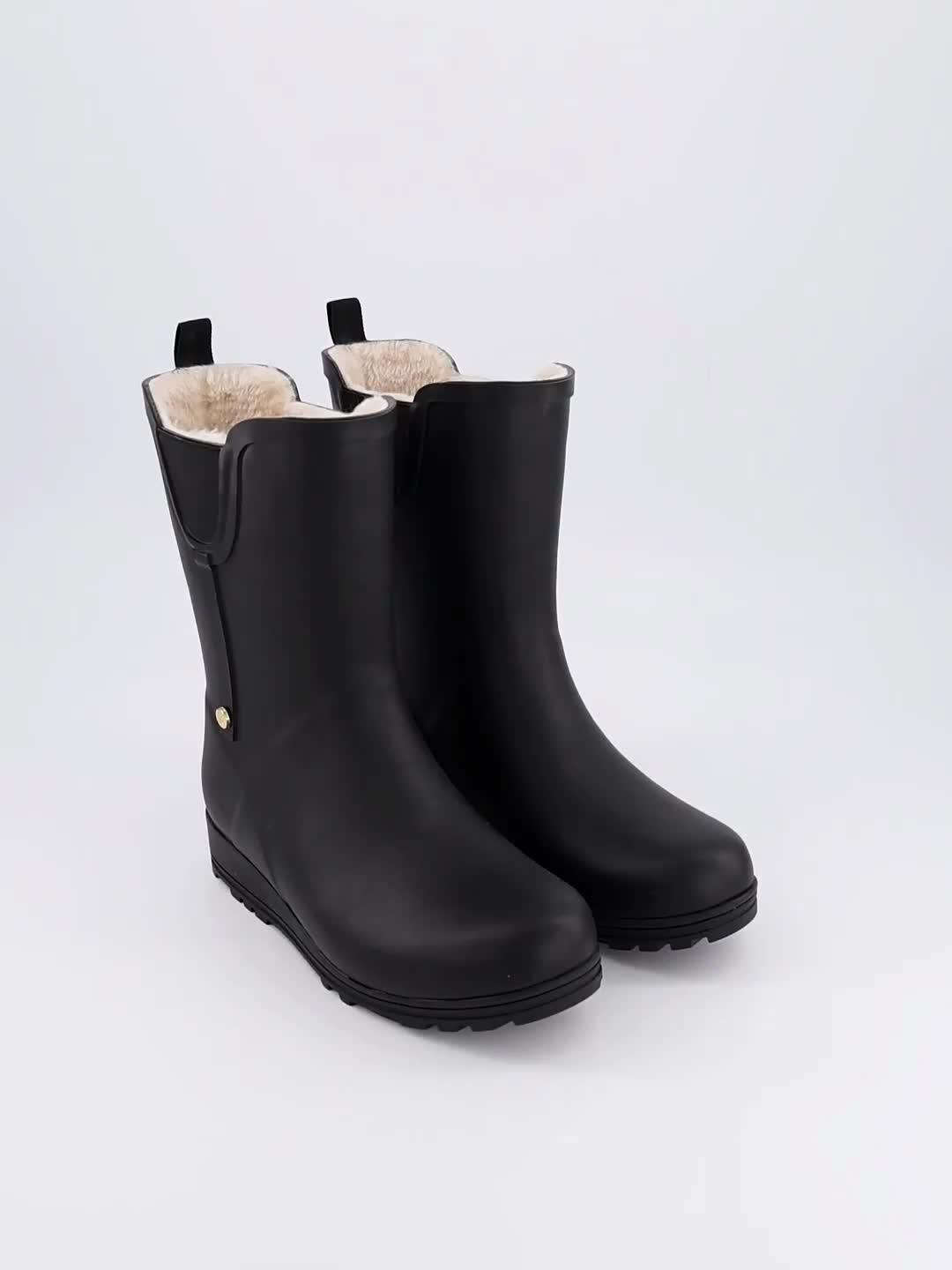 Image thumbnail 7 of 7 of Elle Sport Calf Wellington Boot With Warm Lining &ndash; Black<br /><br />&nbsp;
