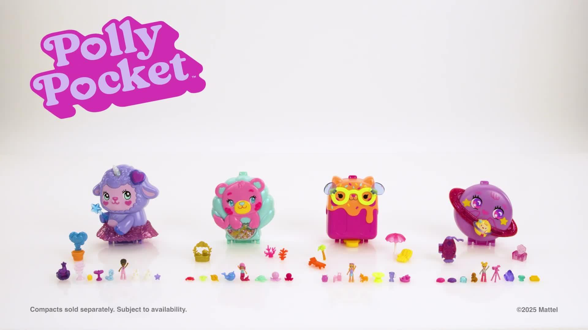 Video of polly-pocket-polly-pocket-planet-polly-compact-playset-with-1-micro-doll-and-pet-puppy-travel-toy-with-themed-accessories