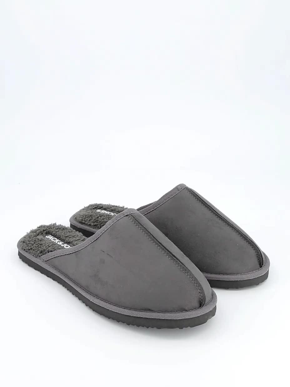 Video of jack-jones-microfibre-slipper-grey
