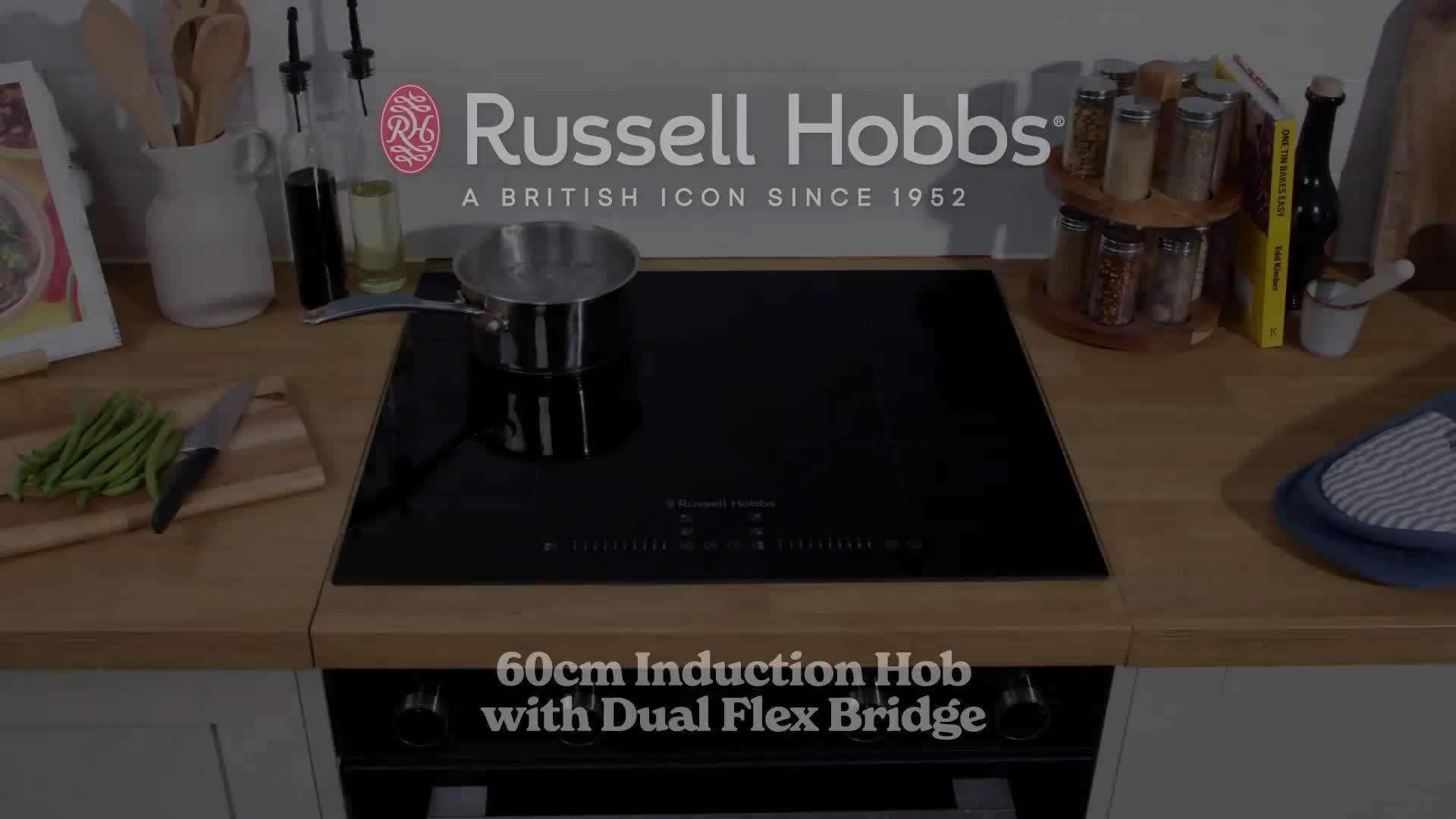 Image thumbnail 8 of 8 of Russell Hobbs RH60IH2B413B 60cm Induction Hob w/ Slider &amp; 2 Bridge - Black