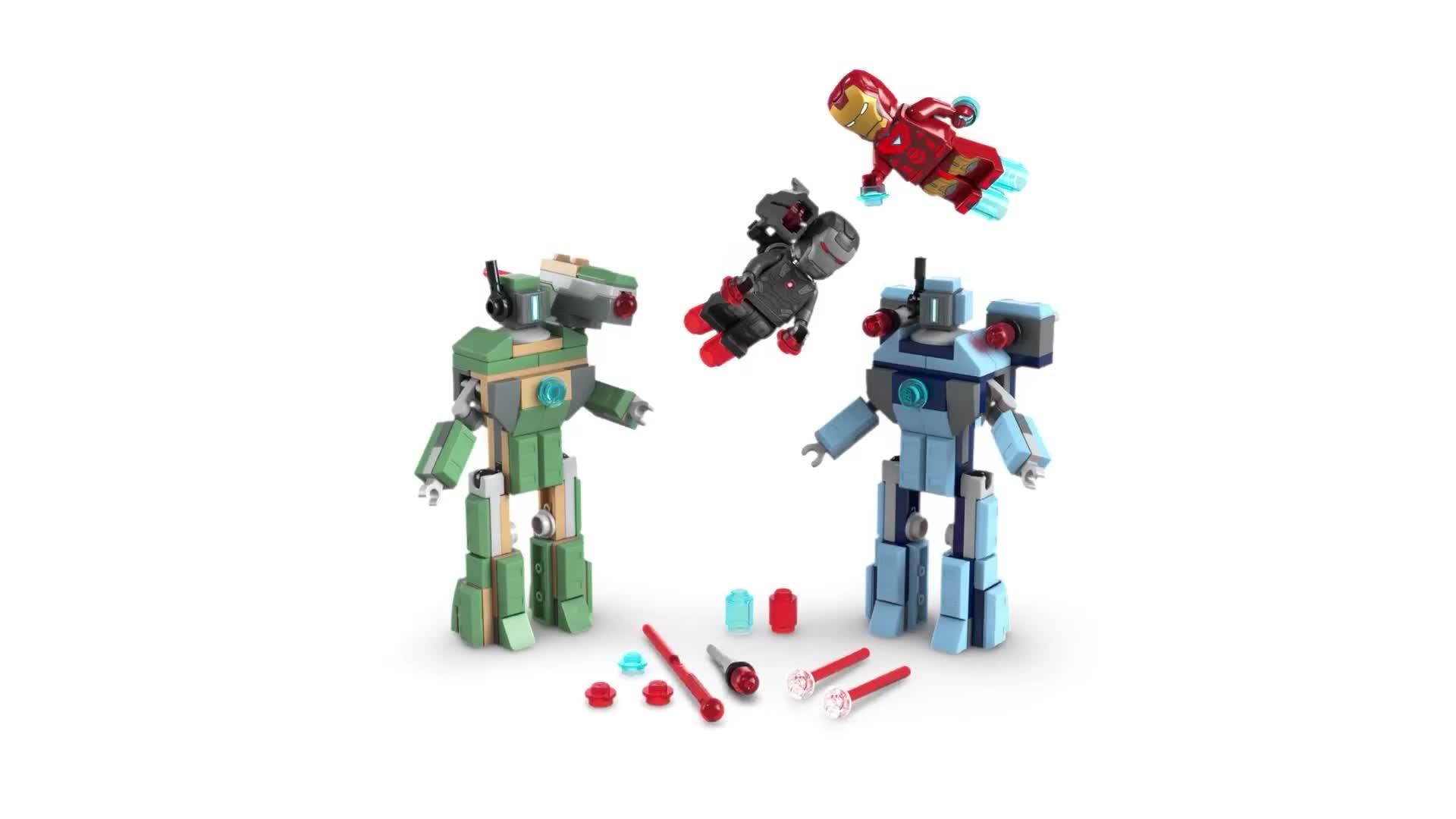 Image thumbnail 8 of 8 of LEGO Marvel Iron Man &amp; War Machine vs. Hammer Drones 76320
