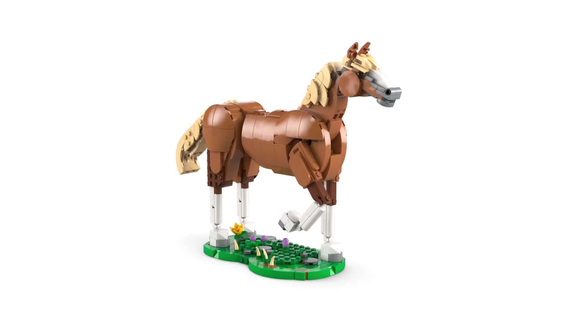 Video of lego-creator-3in1-beautiful-horse-toy-31166
