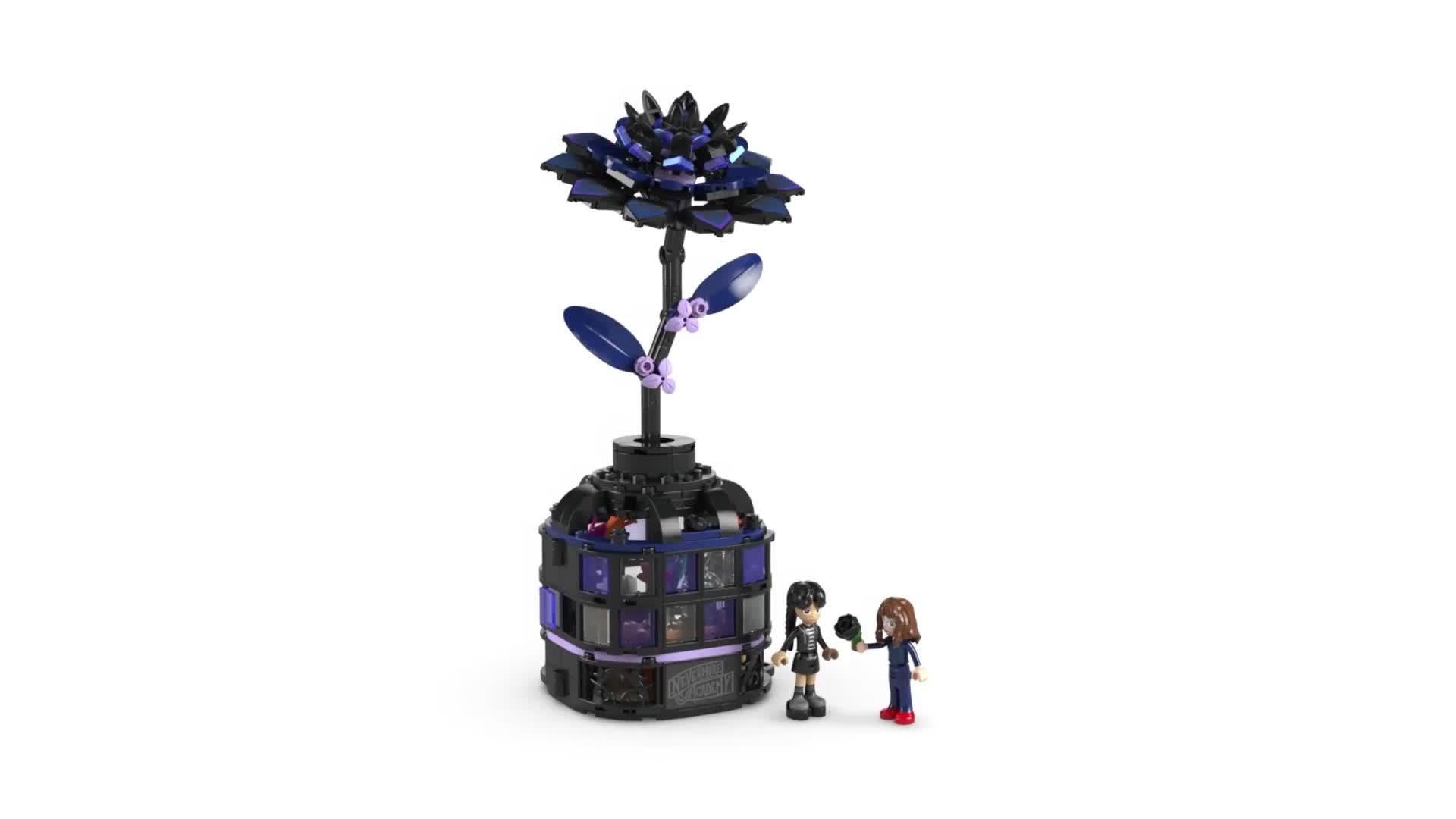 Image thumbnail 8 of 8 of LEGO Wednesday Wednesday Black Dahlia Flower Toy 76784