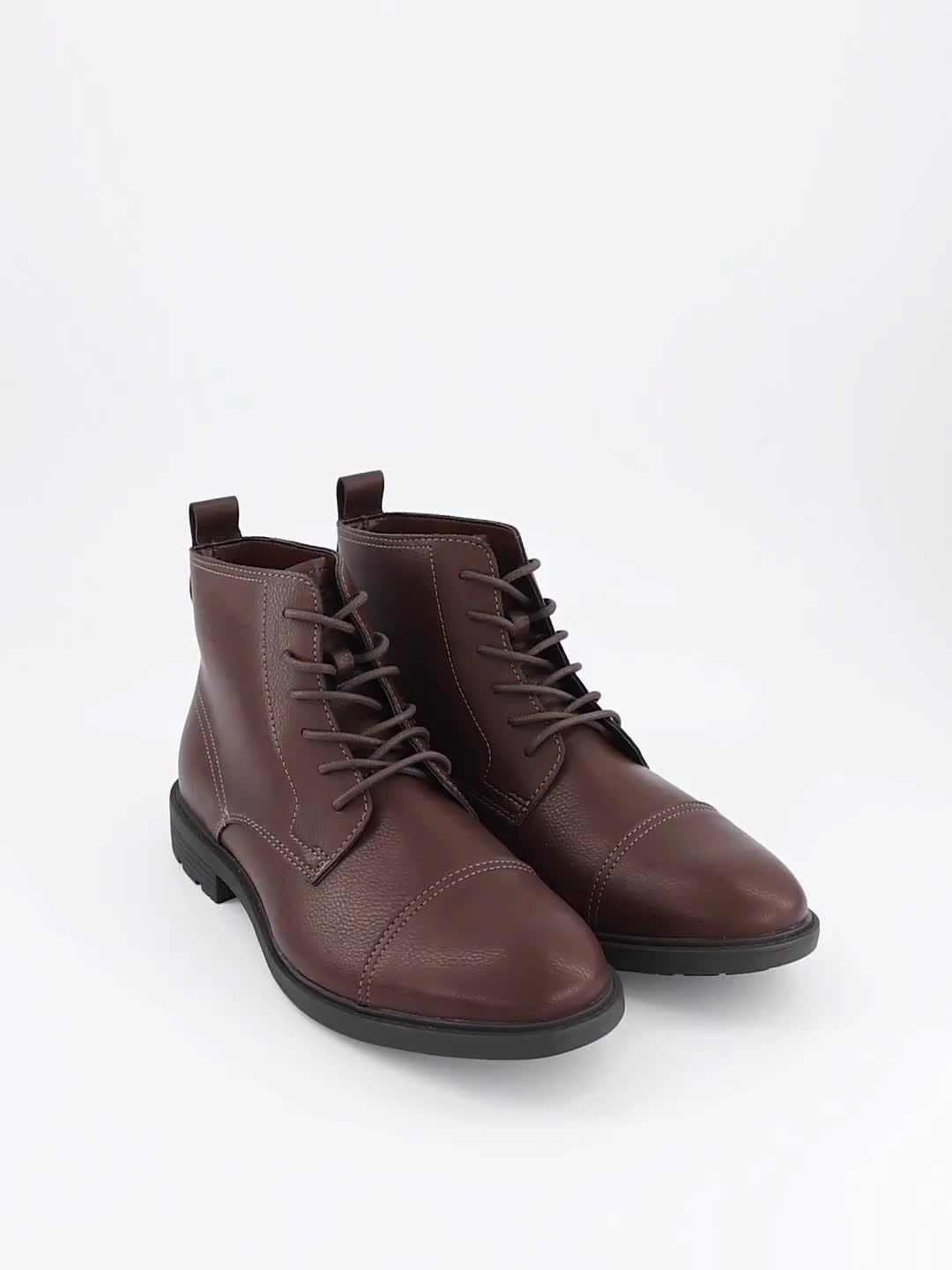 Image thumbnail 7 of 7 of Jack & Jones Danby Pu Lace Up Boots - Brown