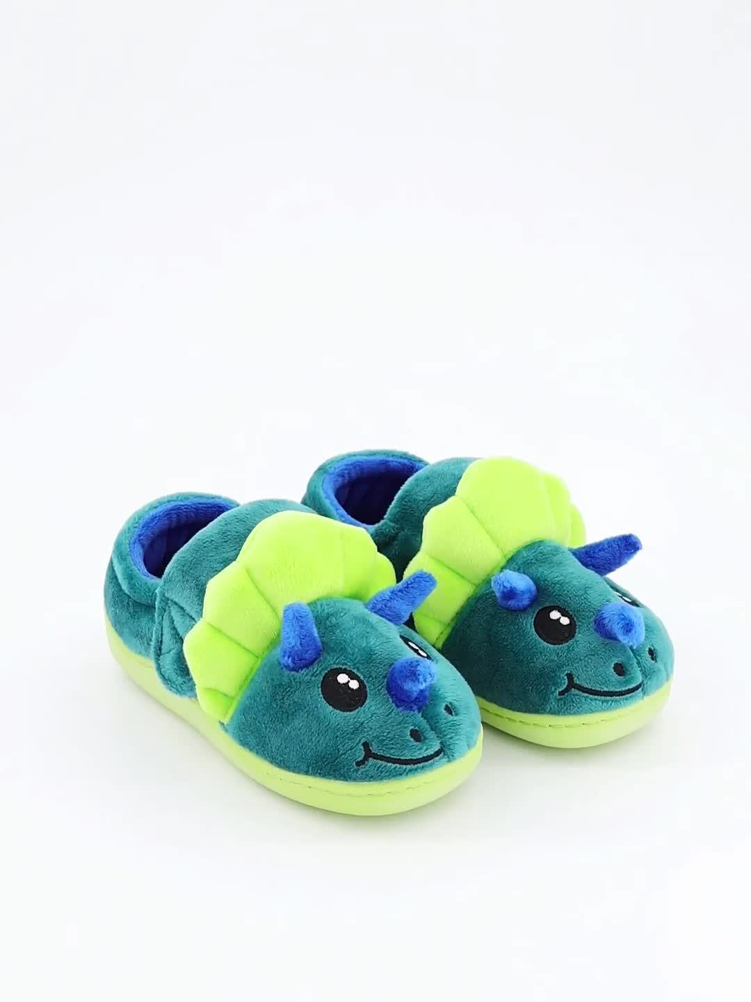 Image thumbnail 6 of 6 of V by Very Younger Boys Dinosaur Touch Strap Slipper - Blue