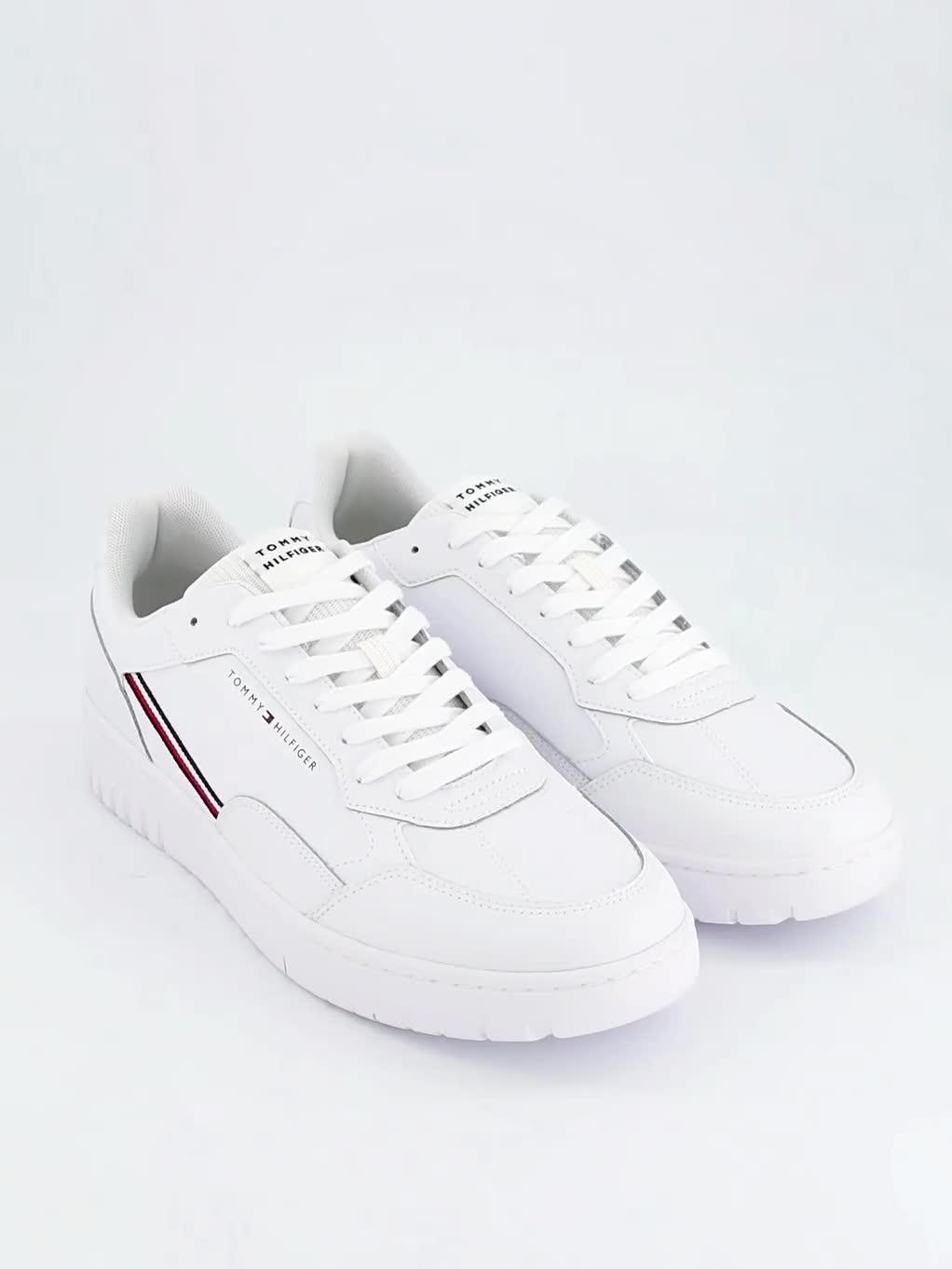 Image thumbnail 7 of 7 of Tommy Hilfiger Th Basket Core Stripe Trainers - White