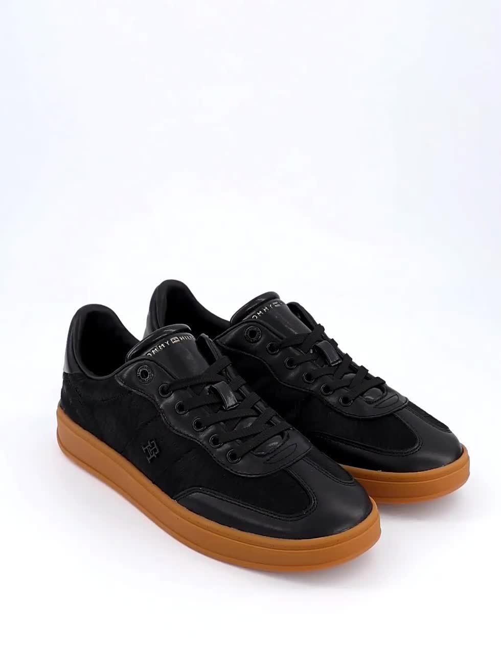 Image thumbnail 7 of 7 of Tommy Hilfiger Heritage Calf Hair Trainer - Black