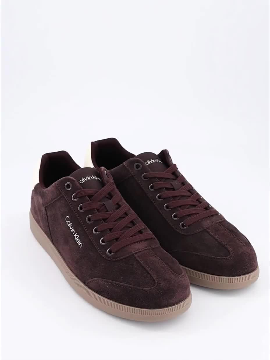 Image thumbnail 7 of 7 of Calvin Klein Low Cupsole Laceup Suede Trainers - Brown