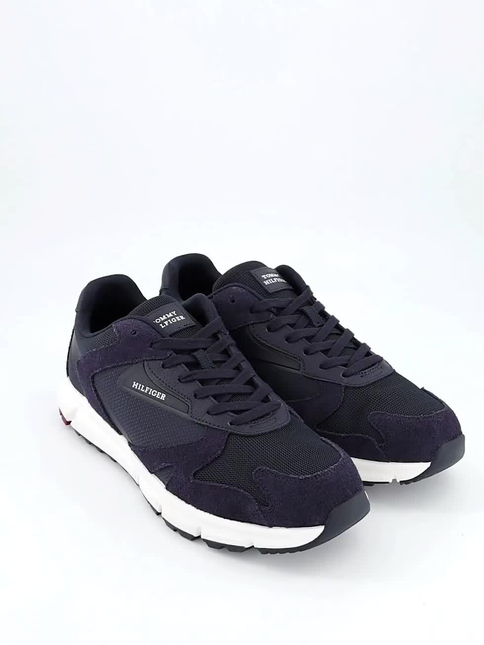 Image thumbnail 7 of 7 of Tommy Hilfiger Outdoor Runner Mix Trainers - Navy