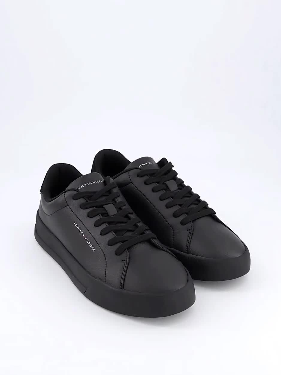 Image thumbnail 7 of 7 of Tommy Hilfiger Court Leather Trainers - Black