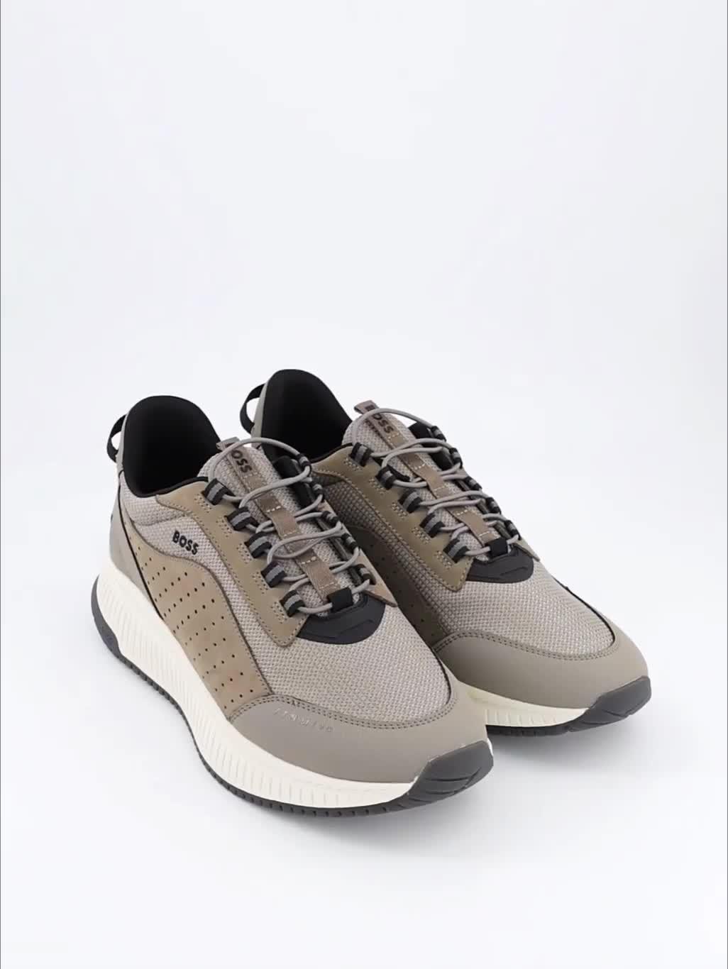 Video of boss-ttnm-evo-knitted-pumesh-runner-dark-beige