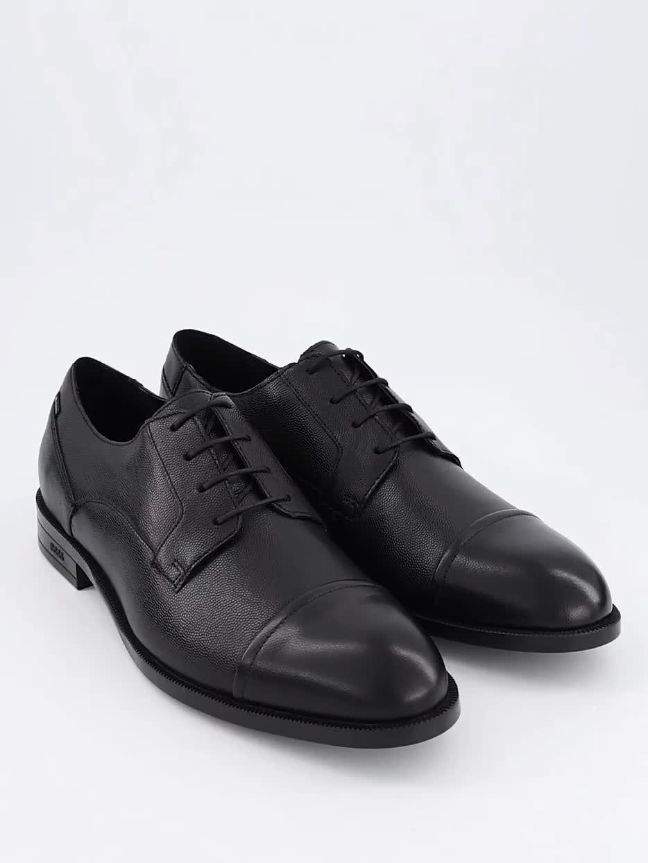 Image thumbnail 7 of 7 of BOSS Tayil Grain Toe Cap Lace Derby Shoe - Black