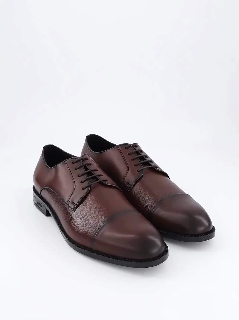 Image thumbnail 7 of 7 of BOSS Tayil Toe Cap Lace Derby Shoe - Dark Brown