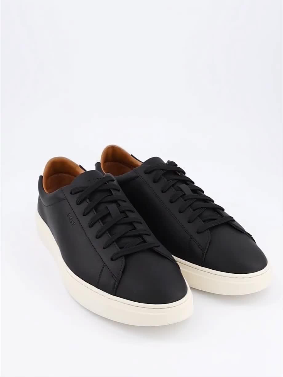 Image thumbnail 7 of 7 of BOSS Kieran Tennis Leather Trainers - Black/White