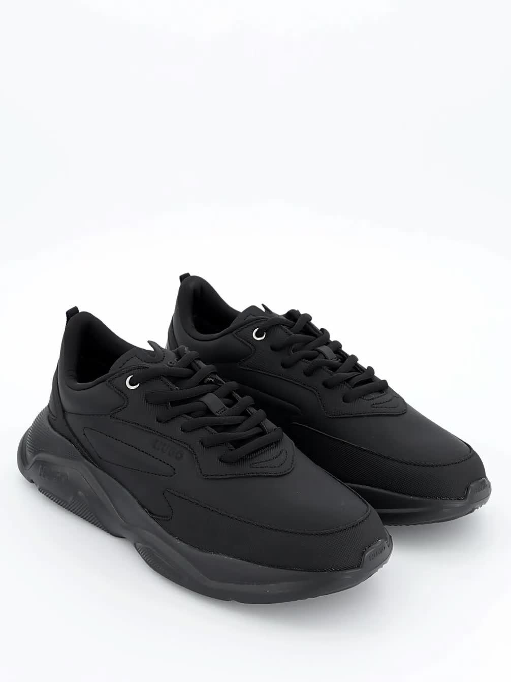 Image thumbnail 7 of 7 of HUGO Leon Run PU Trainers - Black