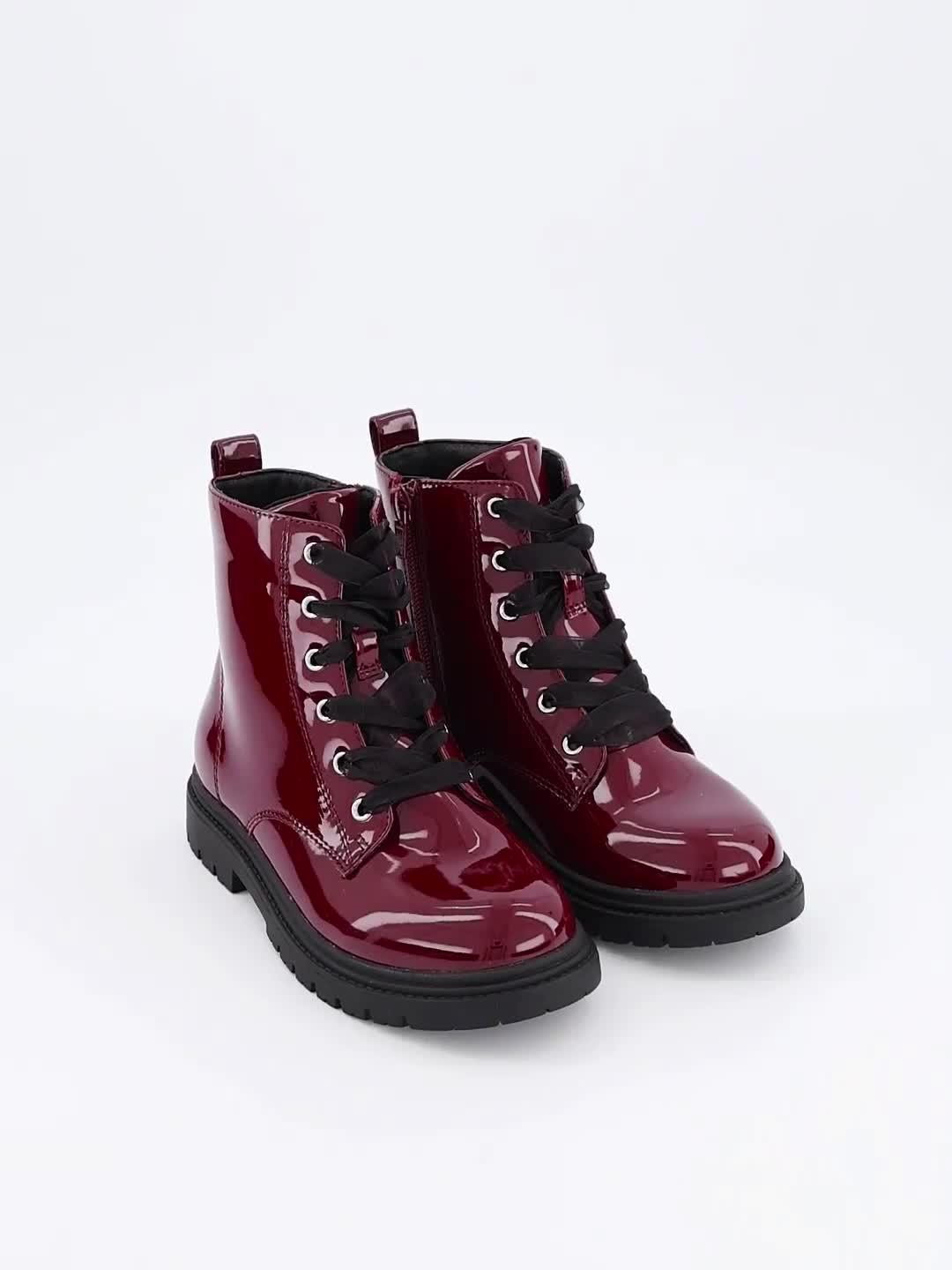 Video of the-very-collection-girlsnbsppatentnbsplace-boots-red