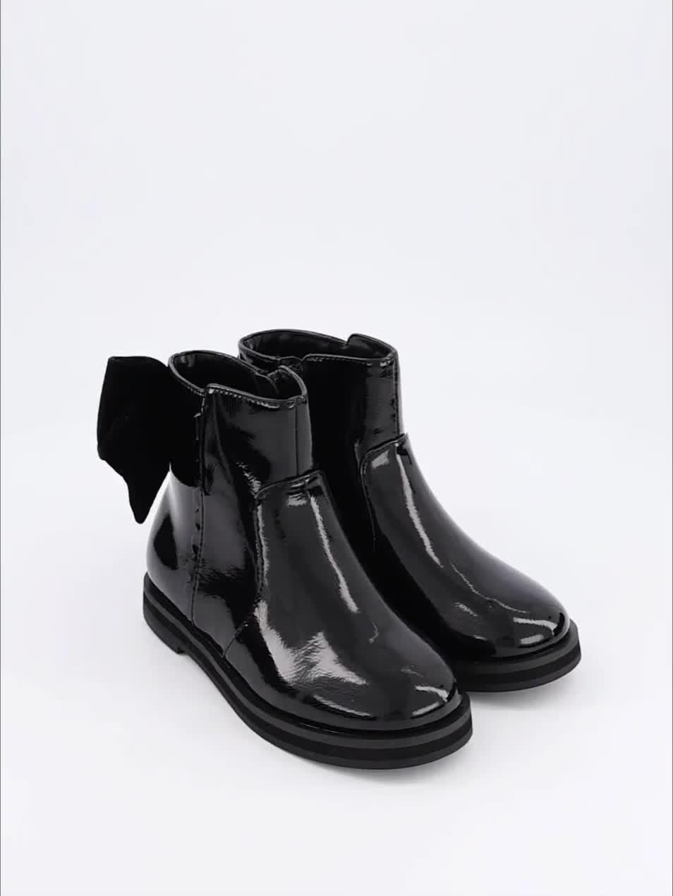 Image thumbnail 7 of 7 of V by Very Patent Bow Ankle Boot - Black