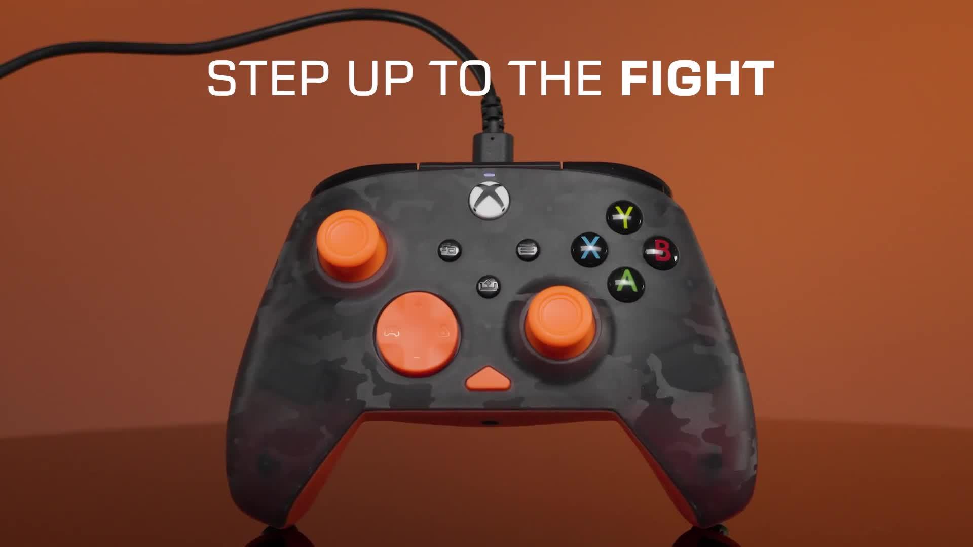Video of pdp-rematch-core-wired-controller-xb-ghost-camo-black-orange