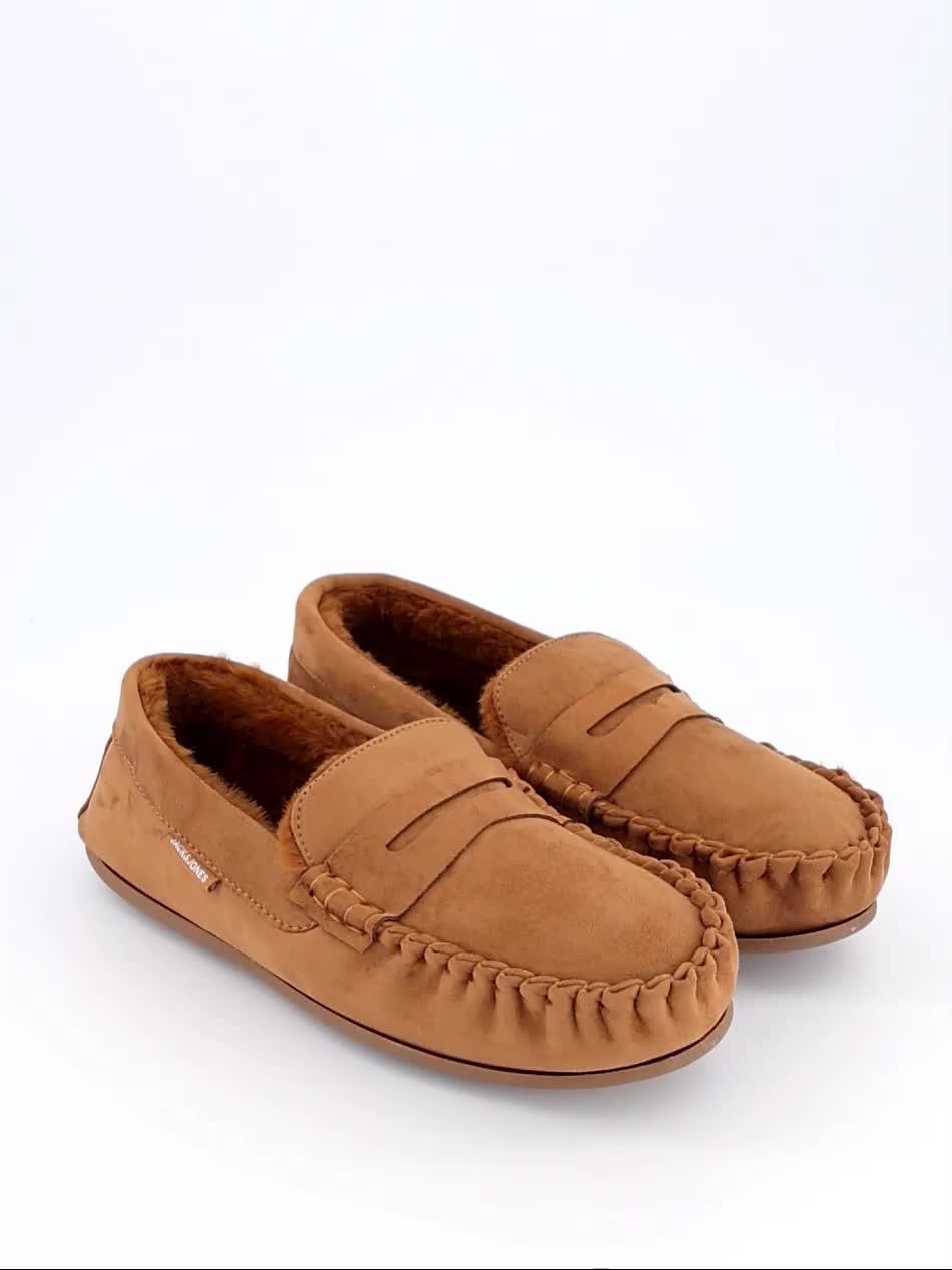 Video of jack-jones-mark-moccasin-slipper-brown