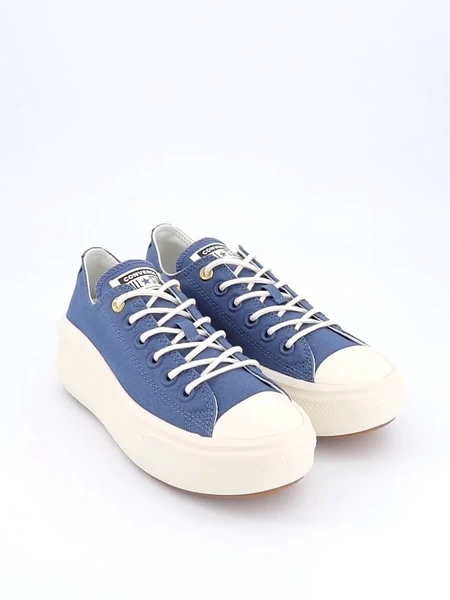 Image thumbnail 7 of 7 of Converse Womens Chuck Taylor All Star Move Platform Low Top - Blue