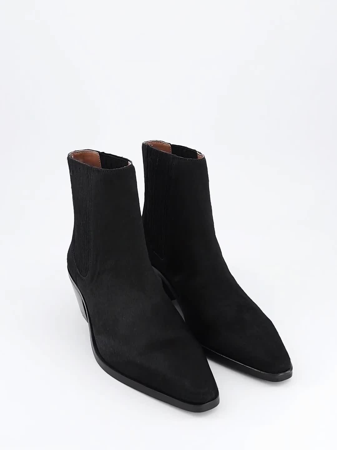Image thumbnail 7 of 7 of BOSS Niara Textured Heeled Boot - Black