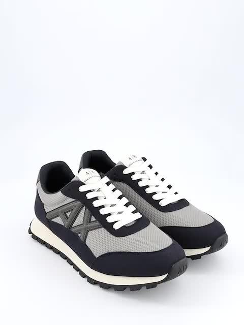 Image thumbnail 7 of 7 of Armani Exchange Drop Logo Suede Runner Trainers - Green/Blue