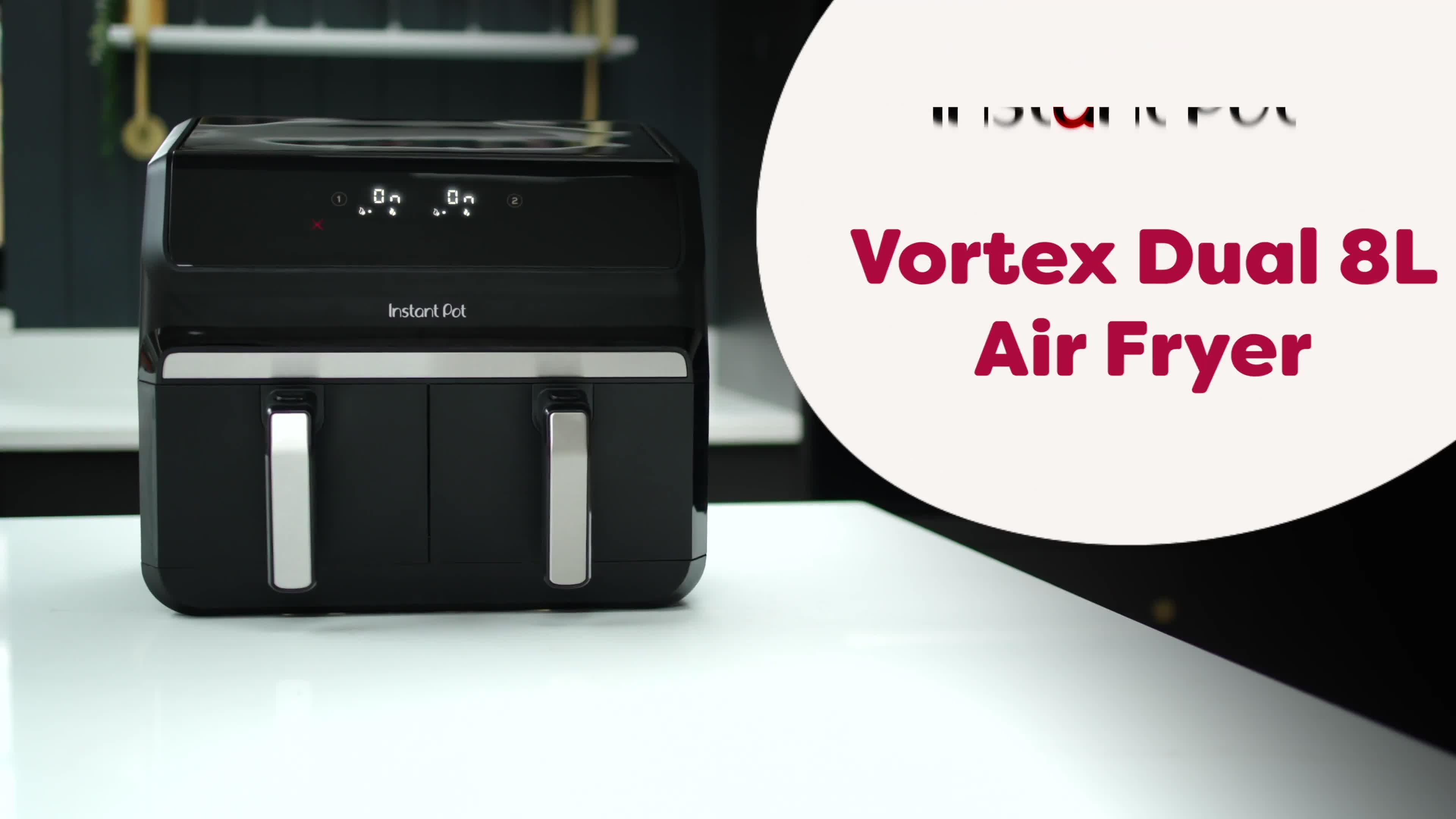 Video of instant-pot-vortex-dual-8l-air-fryer-black-pepper