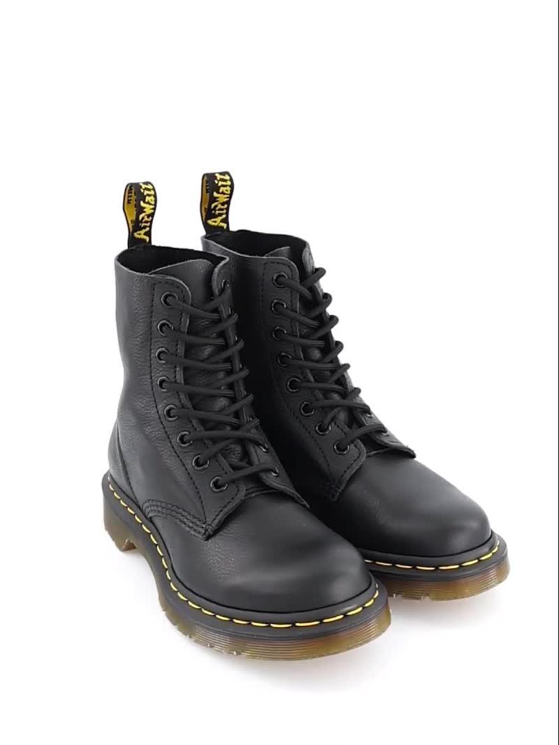 Image thumbnail 8 of 8 of Dr Martens Womens 1460 Pascal Soft Virginia Leather 8-Eye Lace-Up Ankle Boots - Black