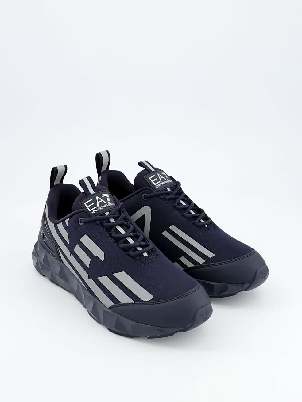 Video of ea7-emporio-armani-kombat-eagle-logo-trainers-navy