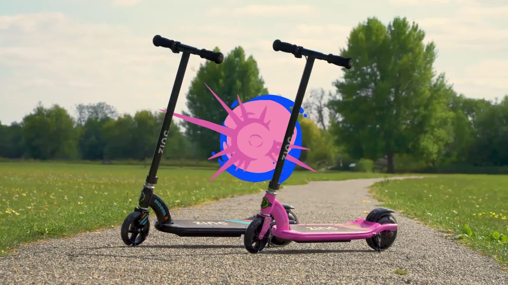 Video of zinc-model-z-kids-electric-scooter--nbsppink