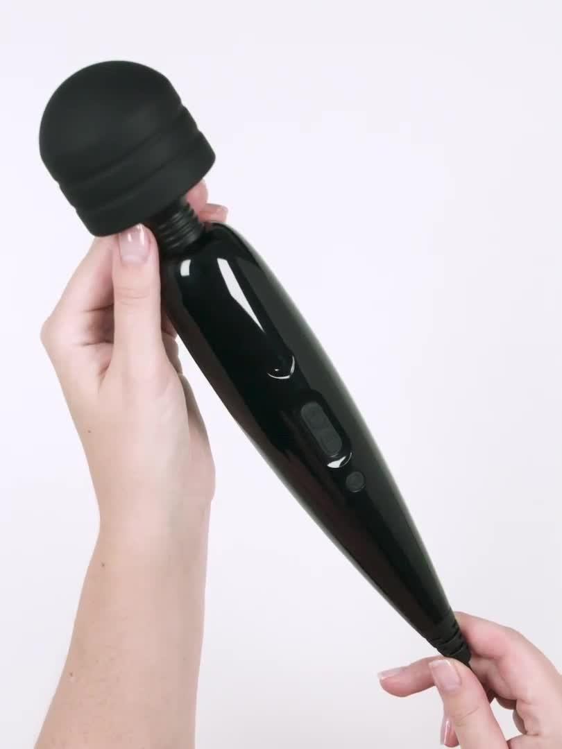 Lovehoney Classic Wand 2.0 Extra Powerful Multispeed Massage Vibrator Black 