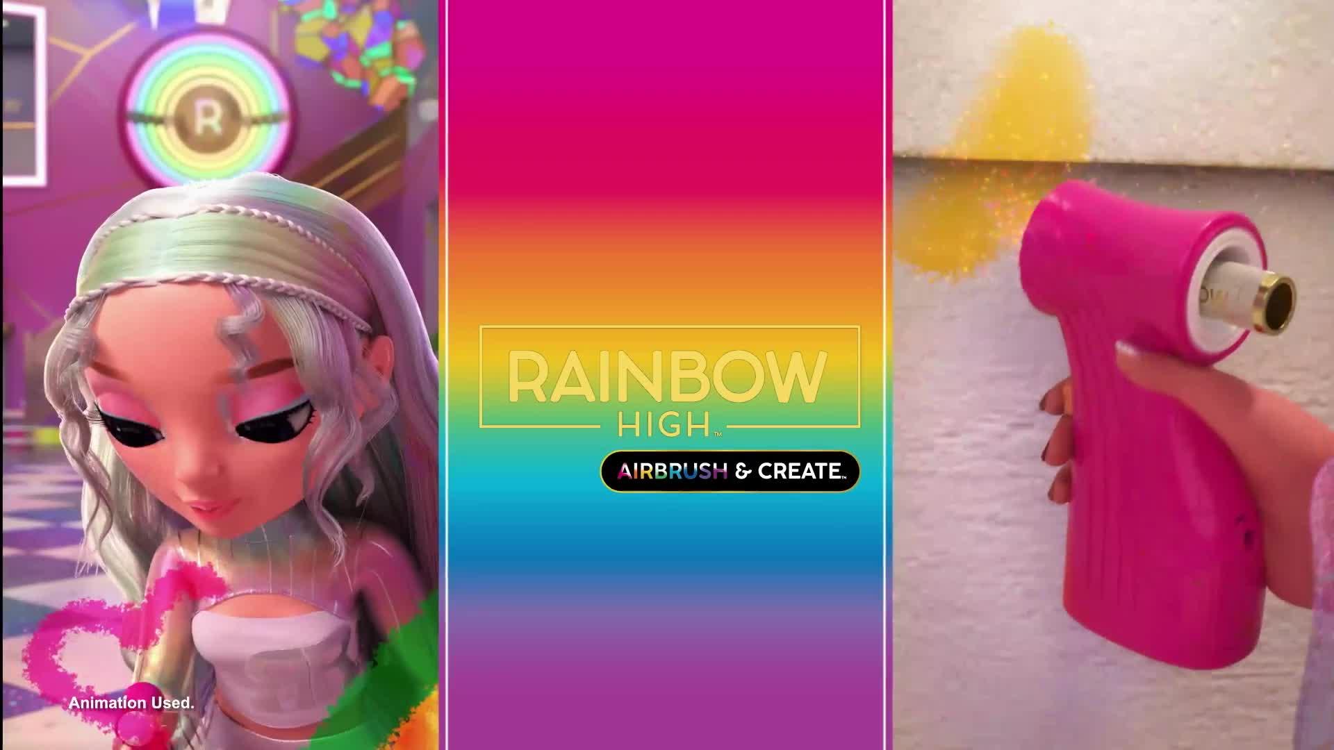 Video of rainbow-high-air-brush-amp-create-diy-fashion-doll