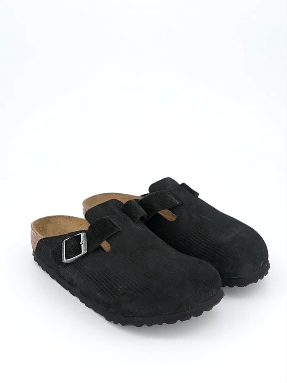 Video of birkenstock-boston-corduroy-clog-black