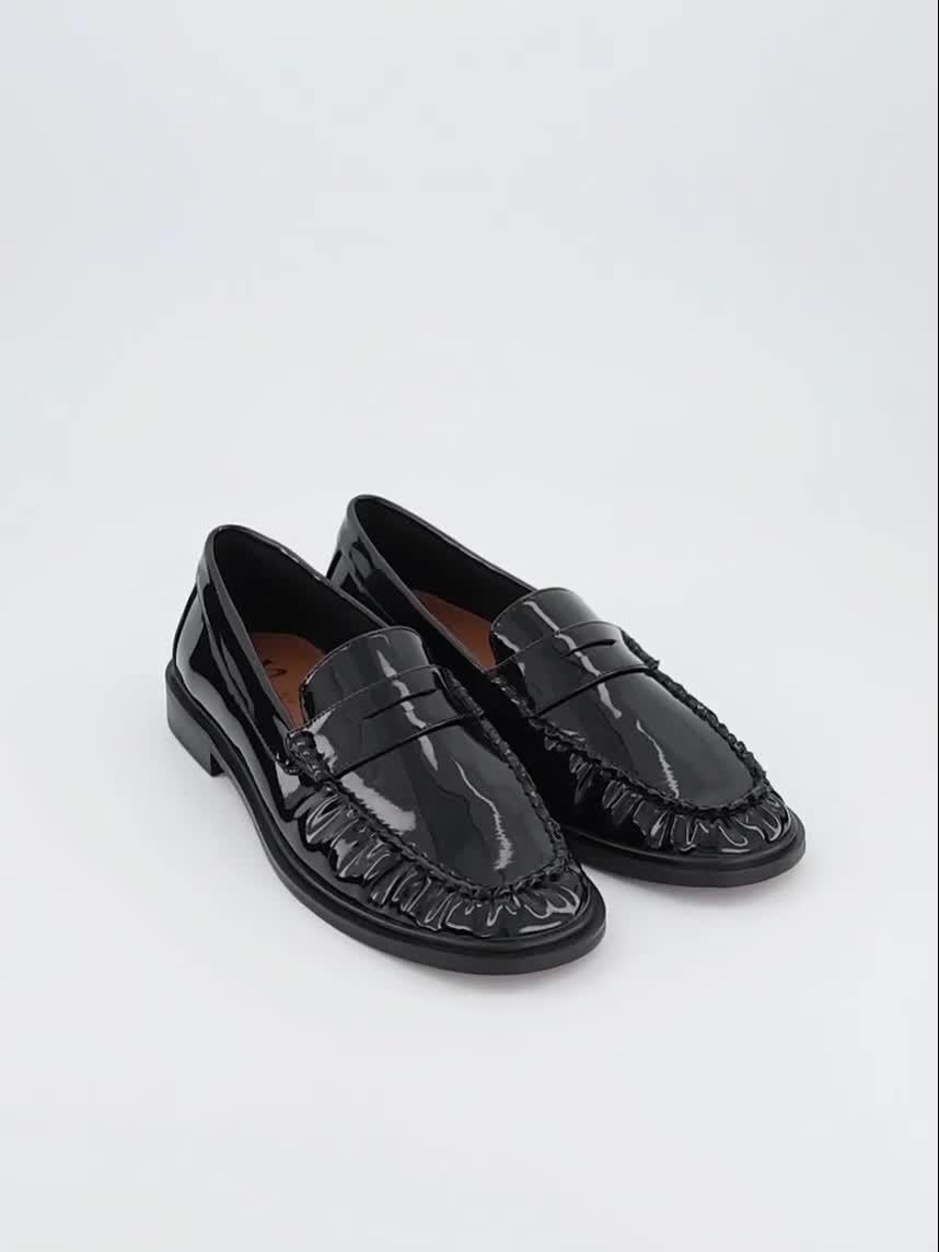 Image thumbnail 7 of 7 of The Very Collection Square Toe Ruched Loafer - Black