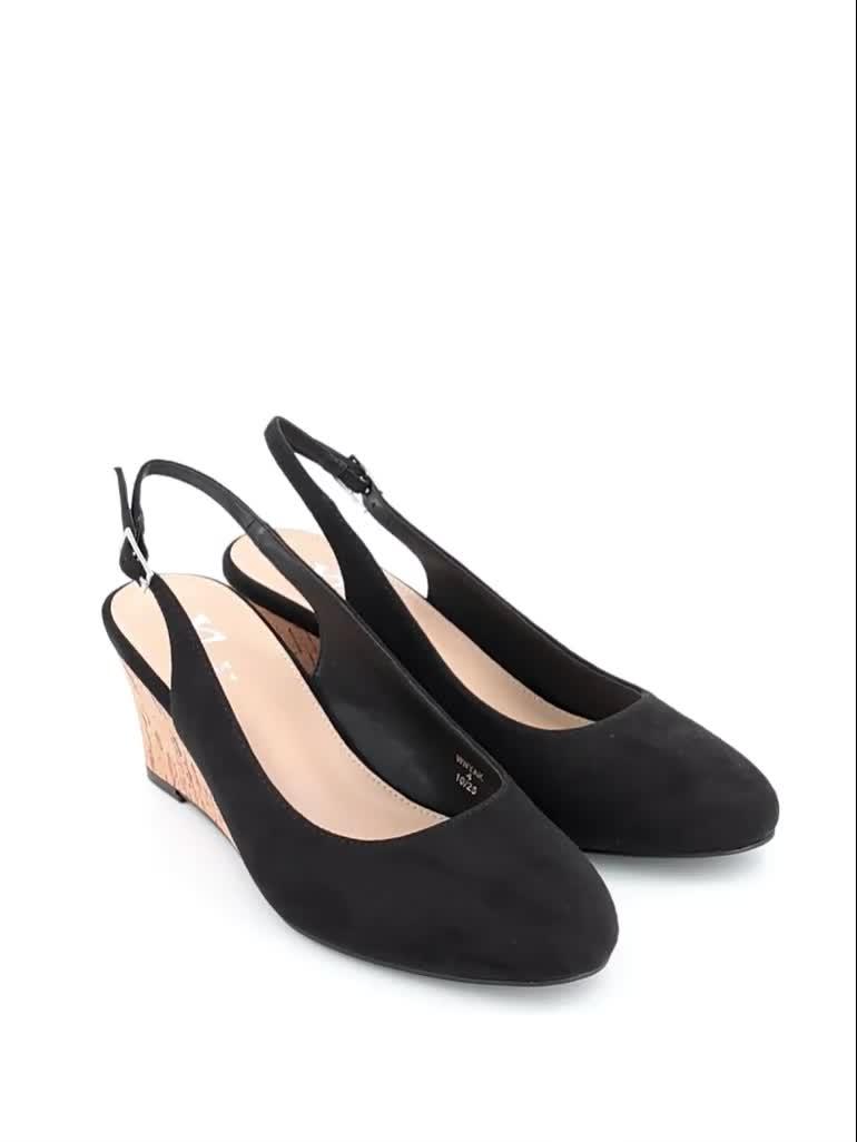 Image thumbnail 7 of 7 of The Very Collection Wedge Sling Back Shoe - Black