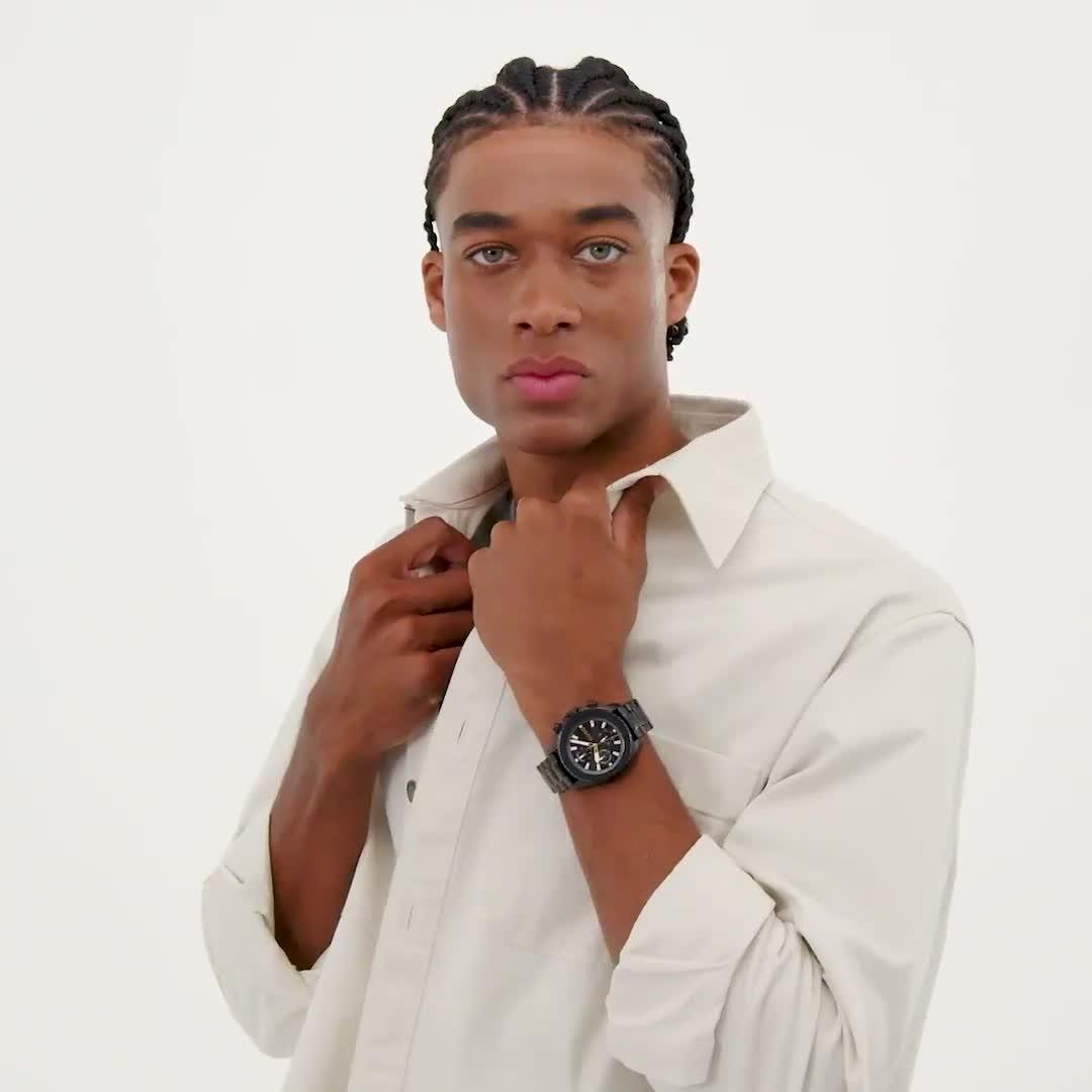 Image thumbnail 7 of 7 of HUGO Gents HUGO #DIVE Black IP Bracelet Watch