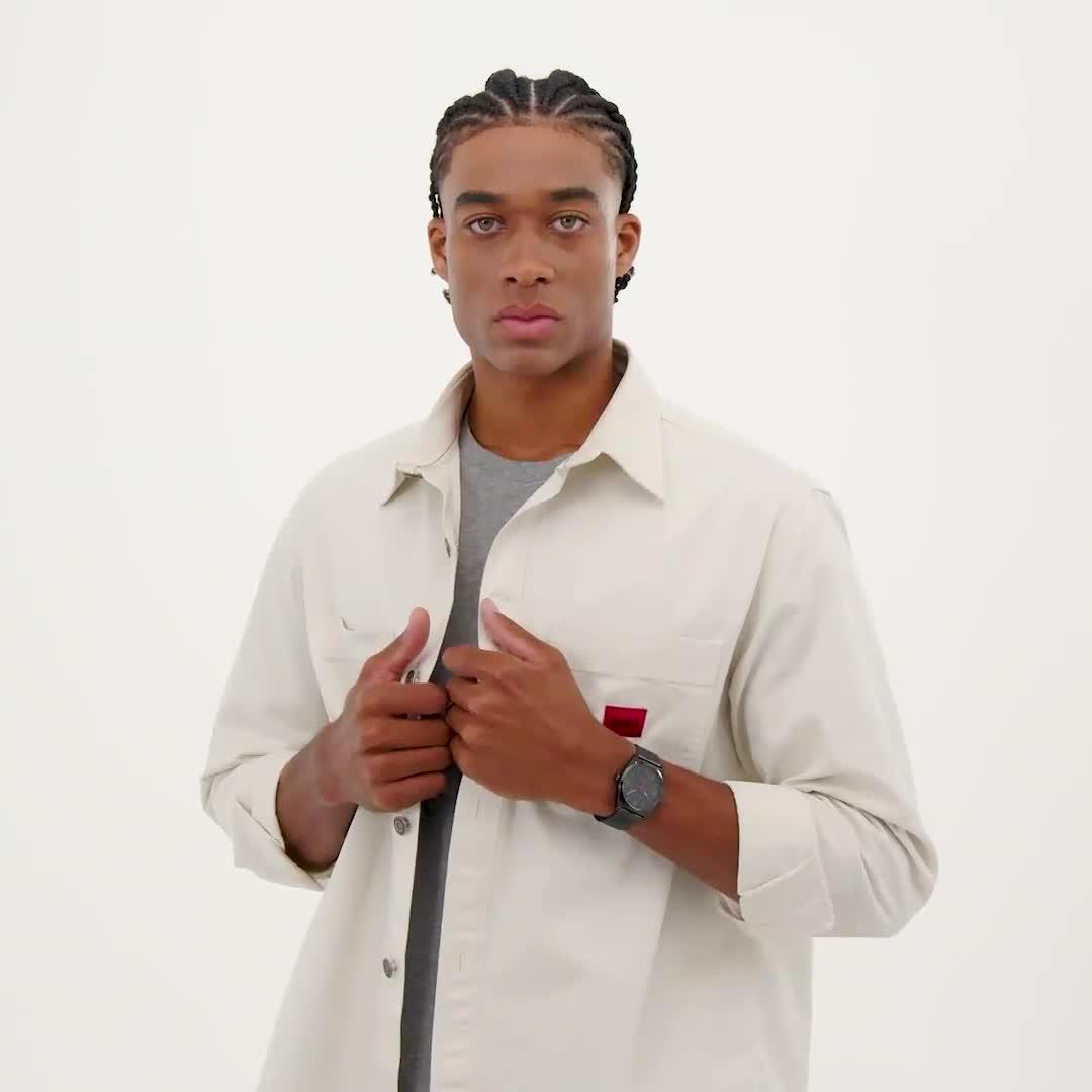 Image thumbnail 7 of 7 of HUGO Gents HUGO #ARK Black IP Mesh Bracelet Watch