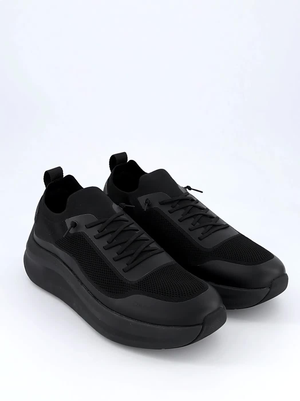 Video of calvin-klein-andrea-sock-knit-runner-trainers-black