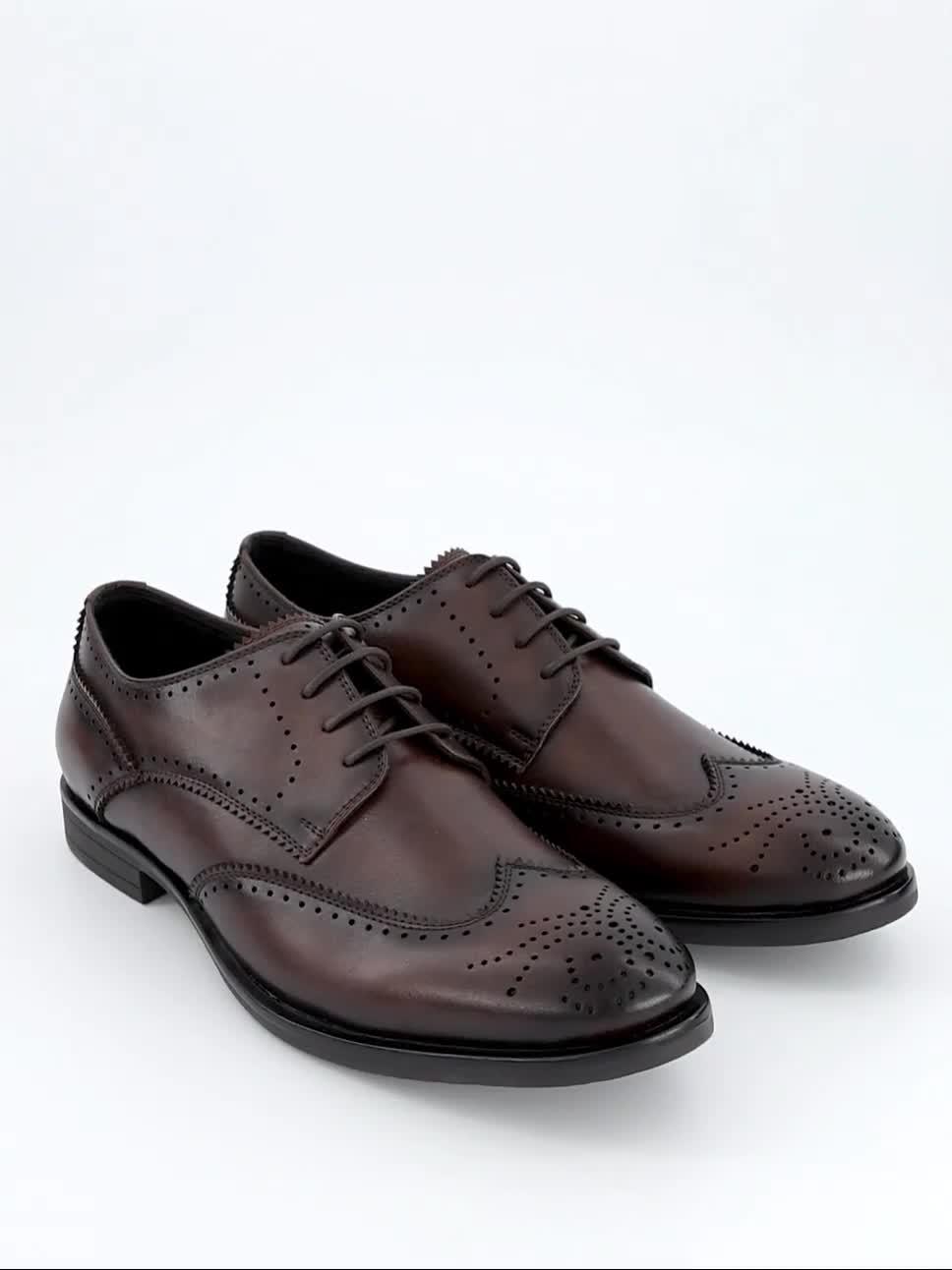Image thumbnail 7 of 7 of The Very Collection Formal Lace Up Brogue Shoes&nbsp;- Brown