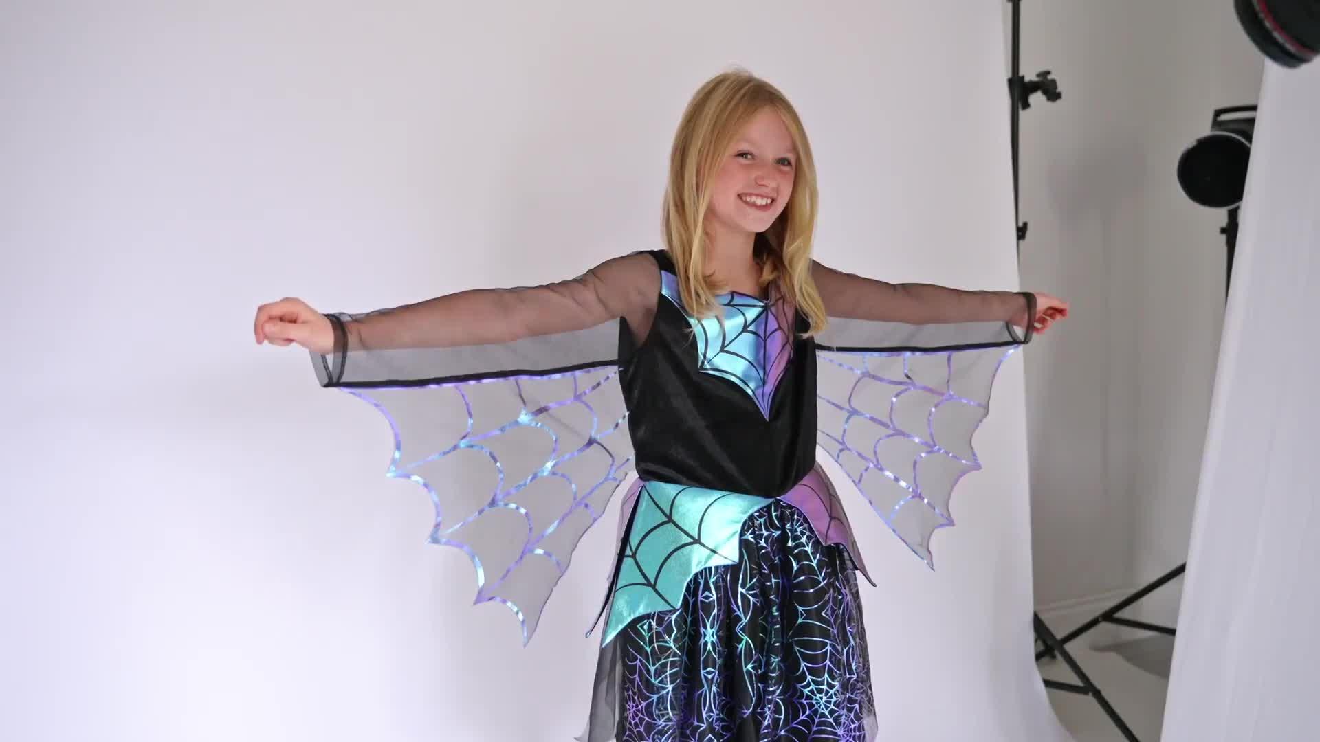 Image thumbnail 6 of 6 of Sparkling Iridescent Spider Witch Costume