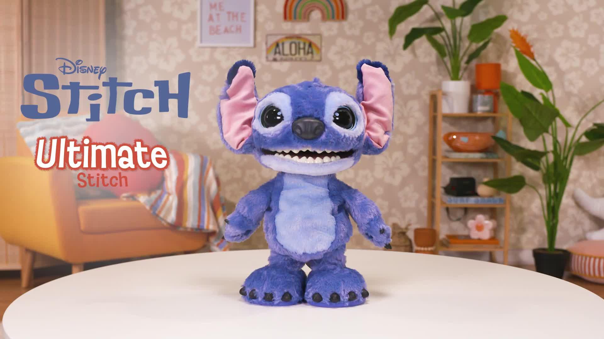 Video of disney-stitch-ultimate-stitch-animatronic-43cmnbspplush-toy-with-100-sounds-amp-reactions