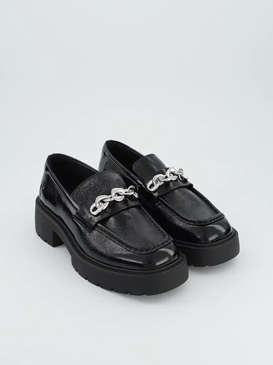 Video of calvin-klein-chunky-hardware-leather-loafer-black