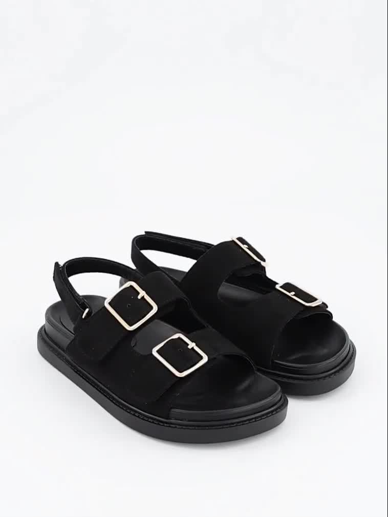 Video of the-very-collection-buckle-strap-sandal-black