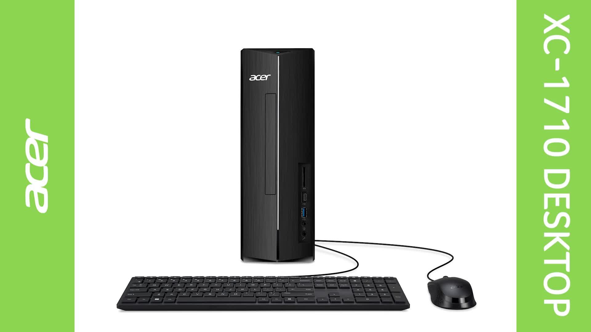 Image thumbnail 7 of 7 of Acer Aspire XC-1710 Desktop PC&nbsp;- Intel Core i3,&nbsp;8GB RAM,&nbsp;512GB SSD - Black