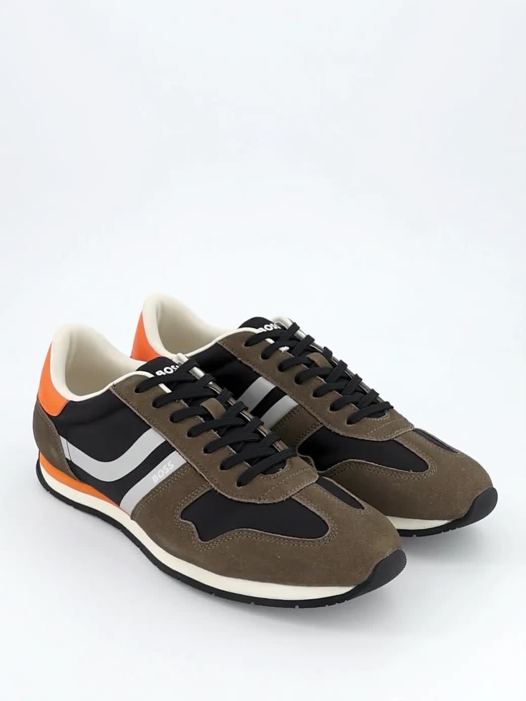 Image thumbnail 7 of 7 of BOSS Orange Levon_Runn Nylon Mix Trainers - Brown