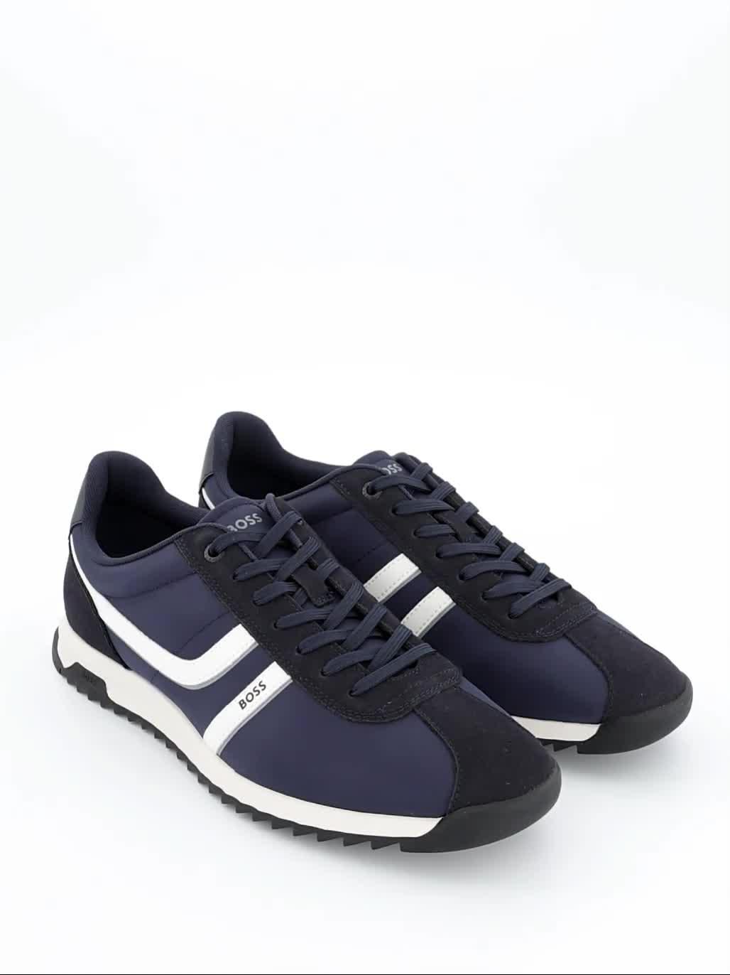 Image thumbnail 7 of 7 of BOSS Orange Zayn Nylon Mix Low Profile Trainers - Navy